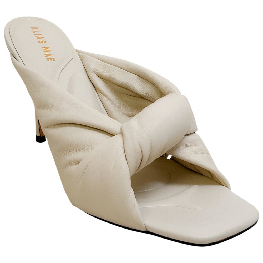 Alias Mae Cream Leather Mickey Twist Sandals